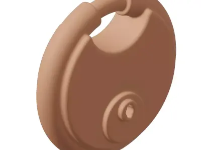 Plastic Round Padlock Toy 3D model purchase