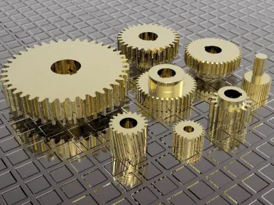 Gear colored gears Free 3D model