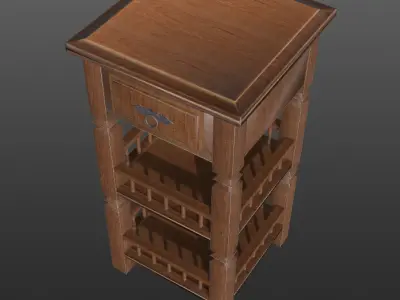 Console Table Low-poly 3D model