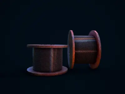 Cable Coil Low-poly 3D model purchase