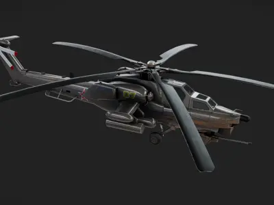 Mil Mi-28 Low-poly 3D model