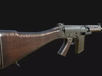 FN FAL - Game Ready HQ Weapon Model Low-poly 3D model