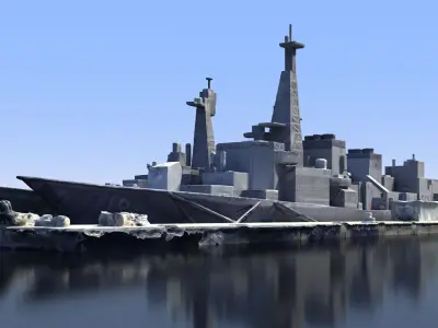 battleship 3D model by jossehama