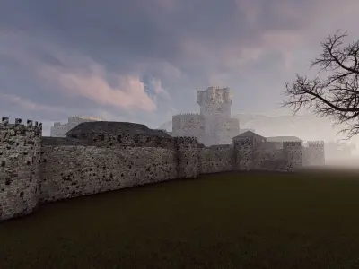 Medieval Castle 3D model 9