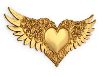 Wings Printable carved decor 06 3D model