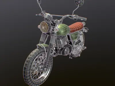 motorcycle Mutt Hilts 125 Low-poly 3D model