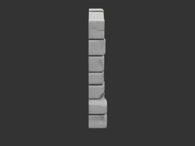 Castle Dungeon Door with Iron Hinges Low-poly 3D model