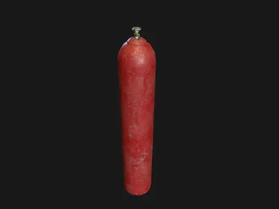 Low Poly PBR Gas Bottle Low-poly 3D model