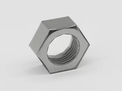 Metal Nut - Game Ready Low Poly Low-poly 3D model