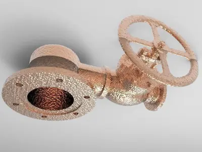 screw-down stop valve for chemical liquids 3D model