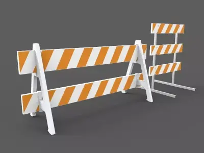 Traffic Barricade 3D model purchase