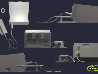 Soldering staition Low-poly 3D model