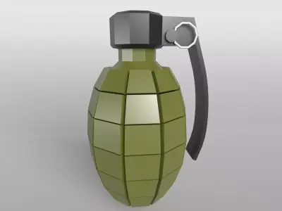 Grenade v1 001 Low-poly 3D model