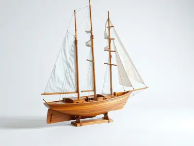 Classic Sailing Ship D Model Pack for Games and Visualizations Low-poly 3D model