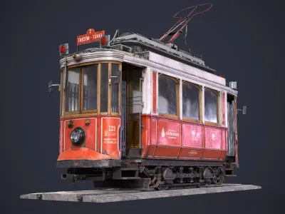 Old Tram Istanbul 3D model purchase