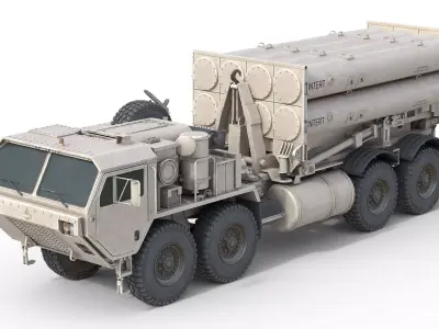 Terminal High Altitude Area Defense THAAD Low-poly 3D model