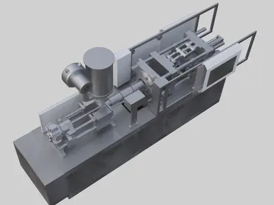 Plastic Injection Molding Machine 3D model
