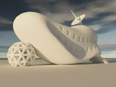 Architectures 3 Free low-poly 3D model