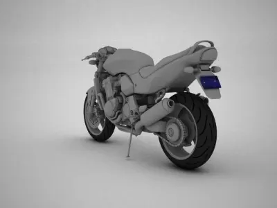 Auto Bike Low-poly 3D model