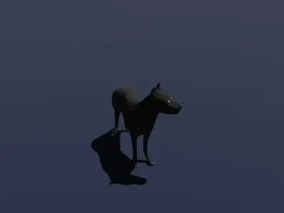 Cartoon Dog rigged 3D model Low poly Free low-poly 3D model