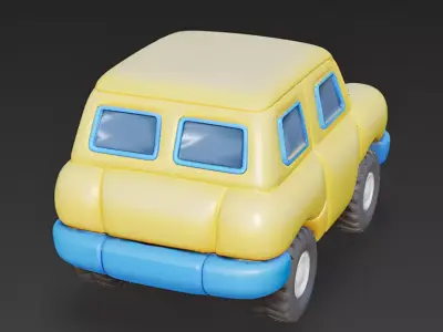 Chunky Explorer Toon SUV 3D Model Low-poly 3D model