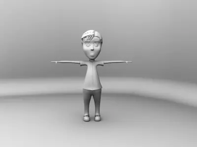 Cartoon Character Boy Free 3D model
