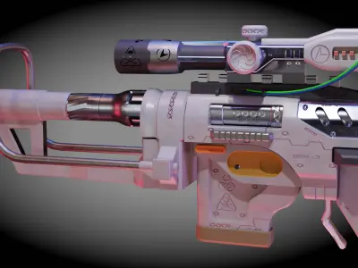 gun pistol game combat  3D model