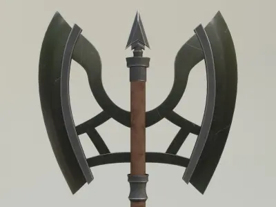 Hackad - Fantasy Axe  Low-poly 3D model