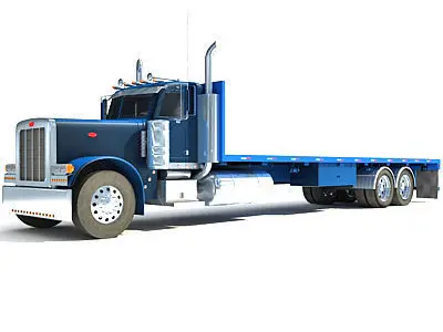 American Flatbed Truck 3D model