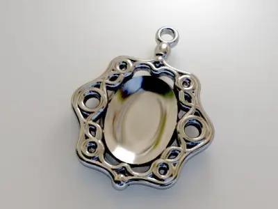 Victorian Pendant for Chokers 3D print model