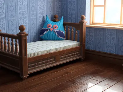 Childroom Low-poly 3D model