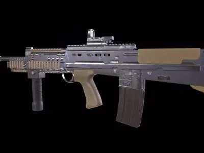 SA80 Rifle Low-poly 3D model