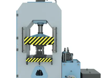 Industrial machine tool hydraulic press P474 3D model