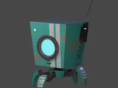 Mini Bot Low-poly 3D model