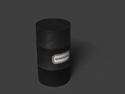 metal barrel Free low-poly 3D model buy