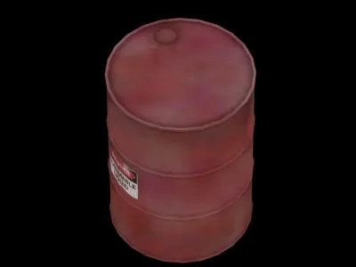 Oil Barrel Low-poly 3D model shop