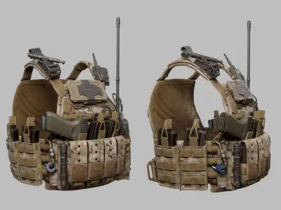 Tactical Vest Low-poly 3D model get