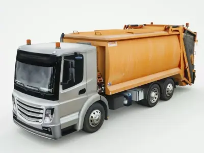 Generic garbage truck Low-poly 3D model by be-fastman