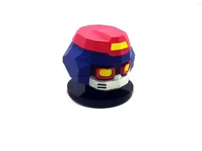 Super Mecha - Mahask of Code Name M4HSK - 3D Print Ready Low-poly 3D model