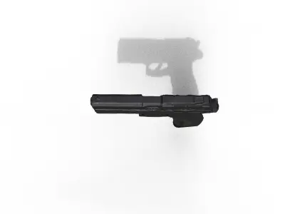 Pistol 3D Weapons Low-poly 3D model