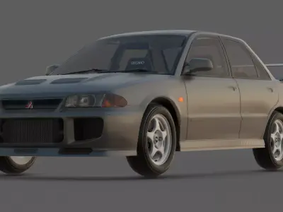 1995 Mitsubishi Lancer Evolution III GSR Edition 3D Model  3D model