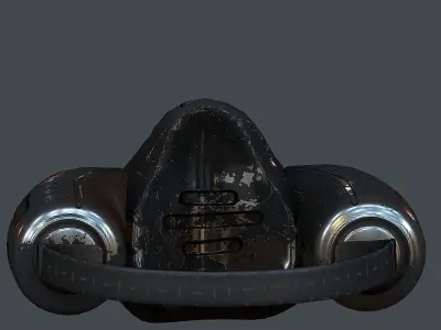 Gas mask helmet 3d model scifi Low-poly Low-poly 3D model Low-poly 3D model 33