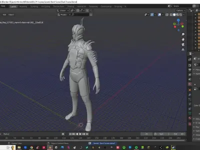 Iron Man Robot Remake Glowing Suit Low-poly 3D model