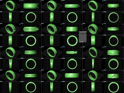 3DM 52 MENS RING FILES 3D Model Pack