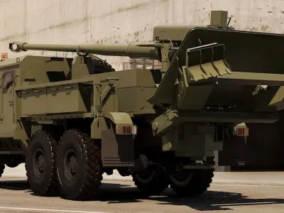 Howitzer Bogdana 2C22 3D model