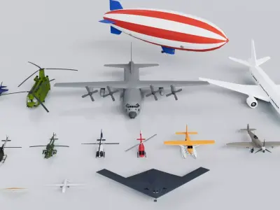 200 Vehicles Ultimate Mega Pack Collection - Game Ready Low-poly 3D model