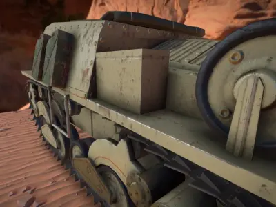 Italian Tank Semovente Low-poly 3D model