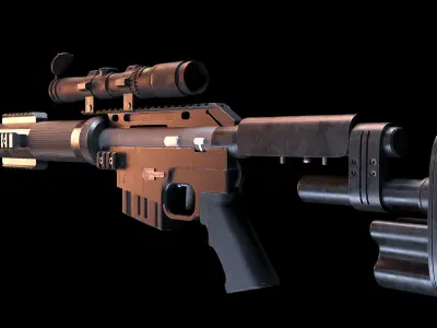 Sniper rifle McMillan CS5 3D model