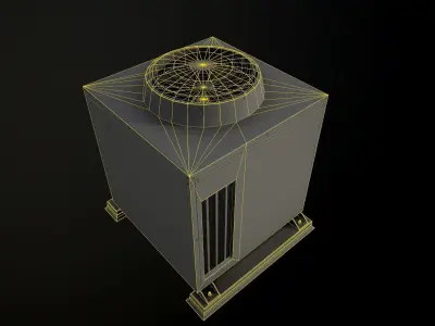 External air conditioner Box Low-poly 3D model