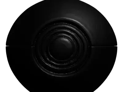 Sleek Black SciFi Orb 3D model